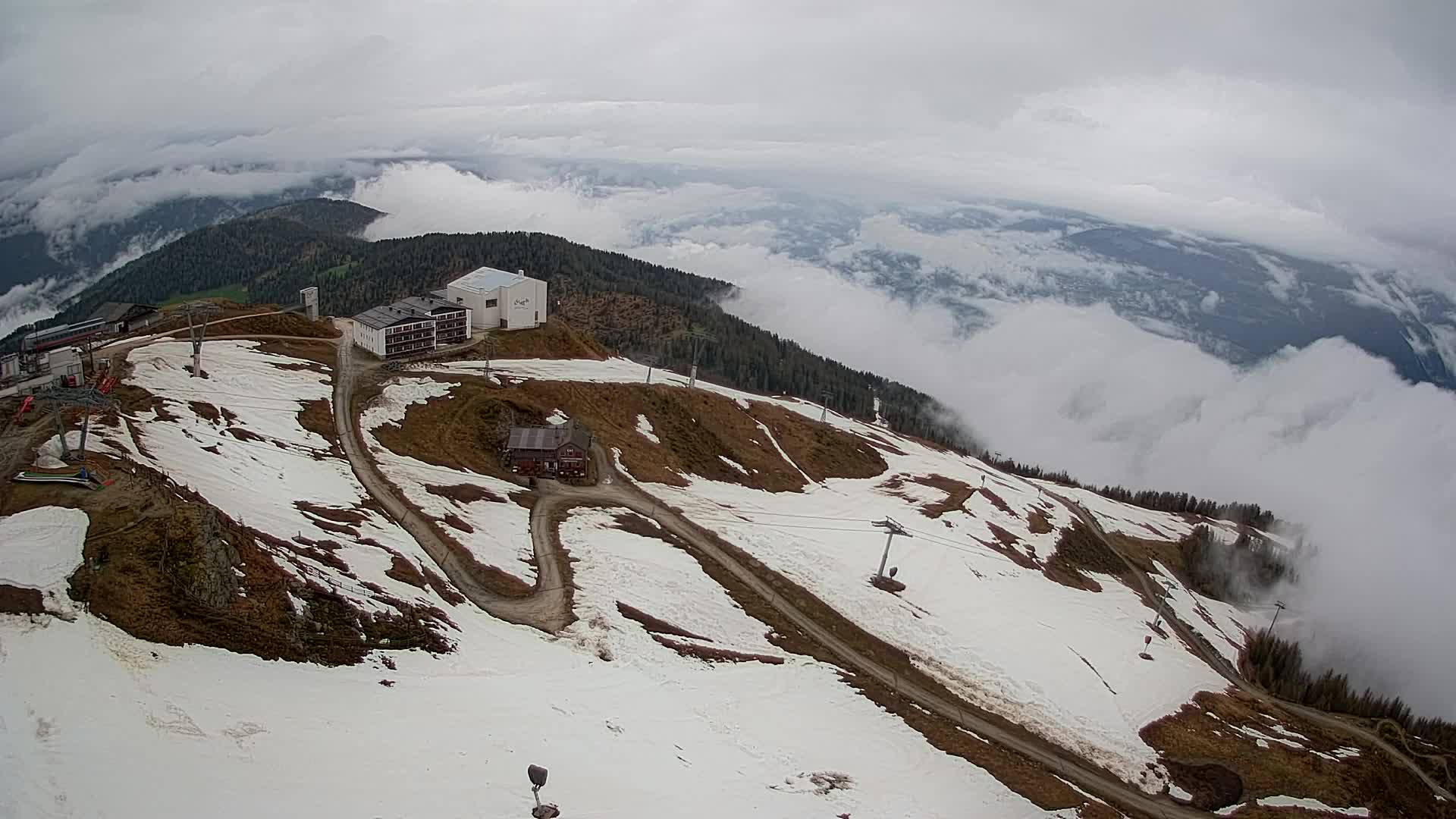 Station de ski Kronplatz sommet | vue sur Brunico