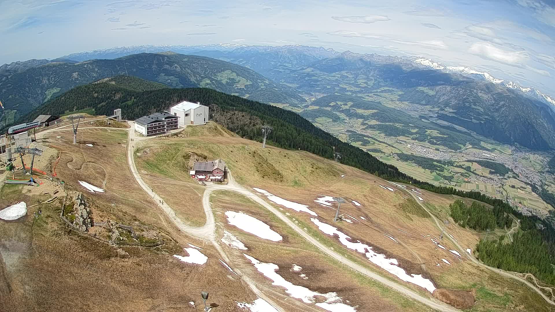 Skigebiet Kronplatz Gipfel | Blick auf Bruneck