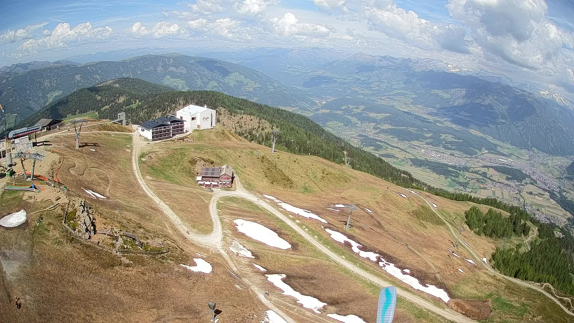 Skigebiet Kronplatz Gipfel | Blick auf Bruneck