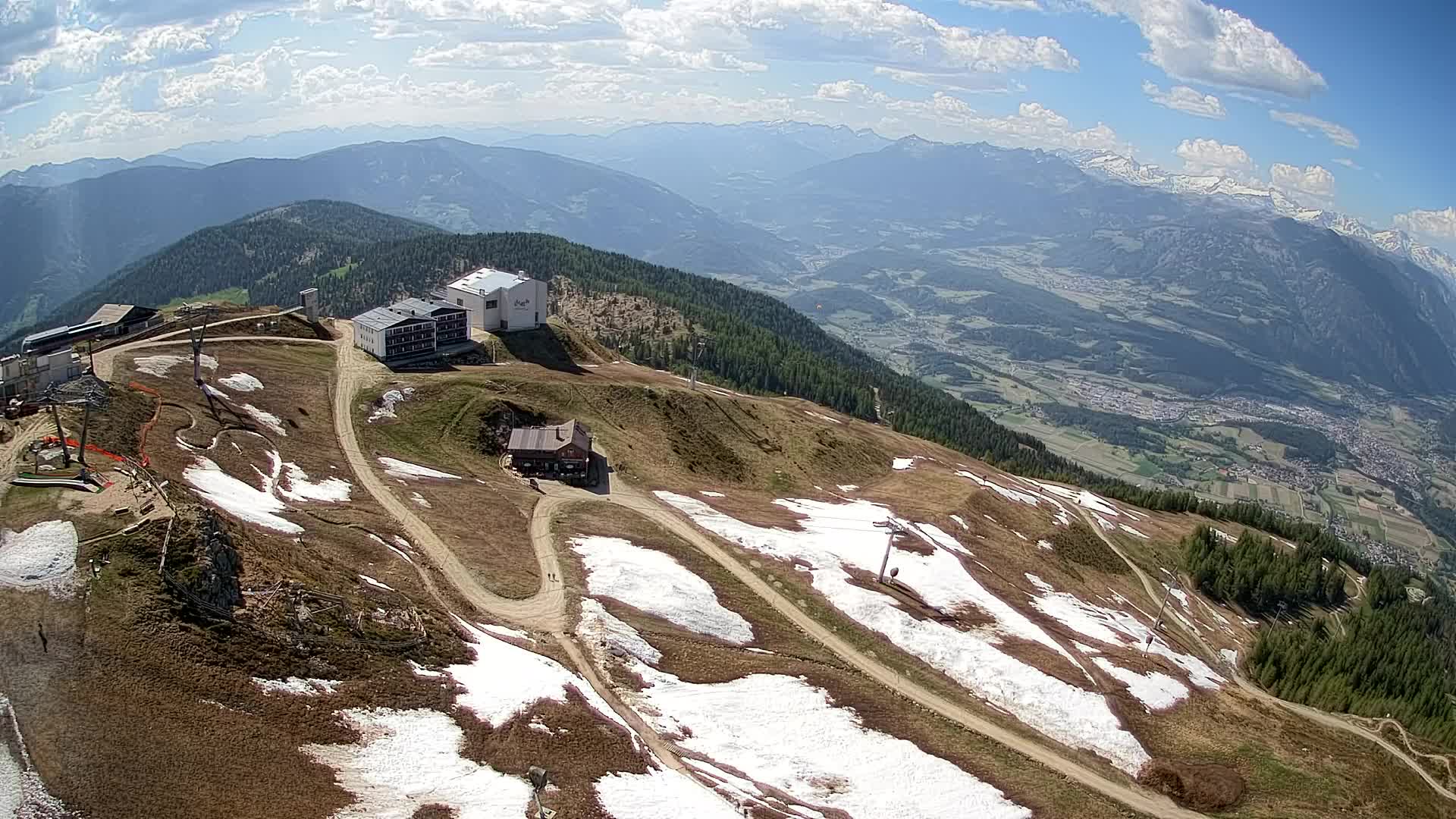 Skigebiet Kronplatz Gipfel | Blick auf Bruneck