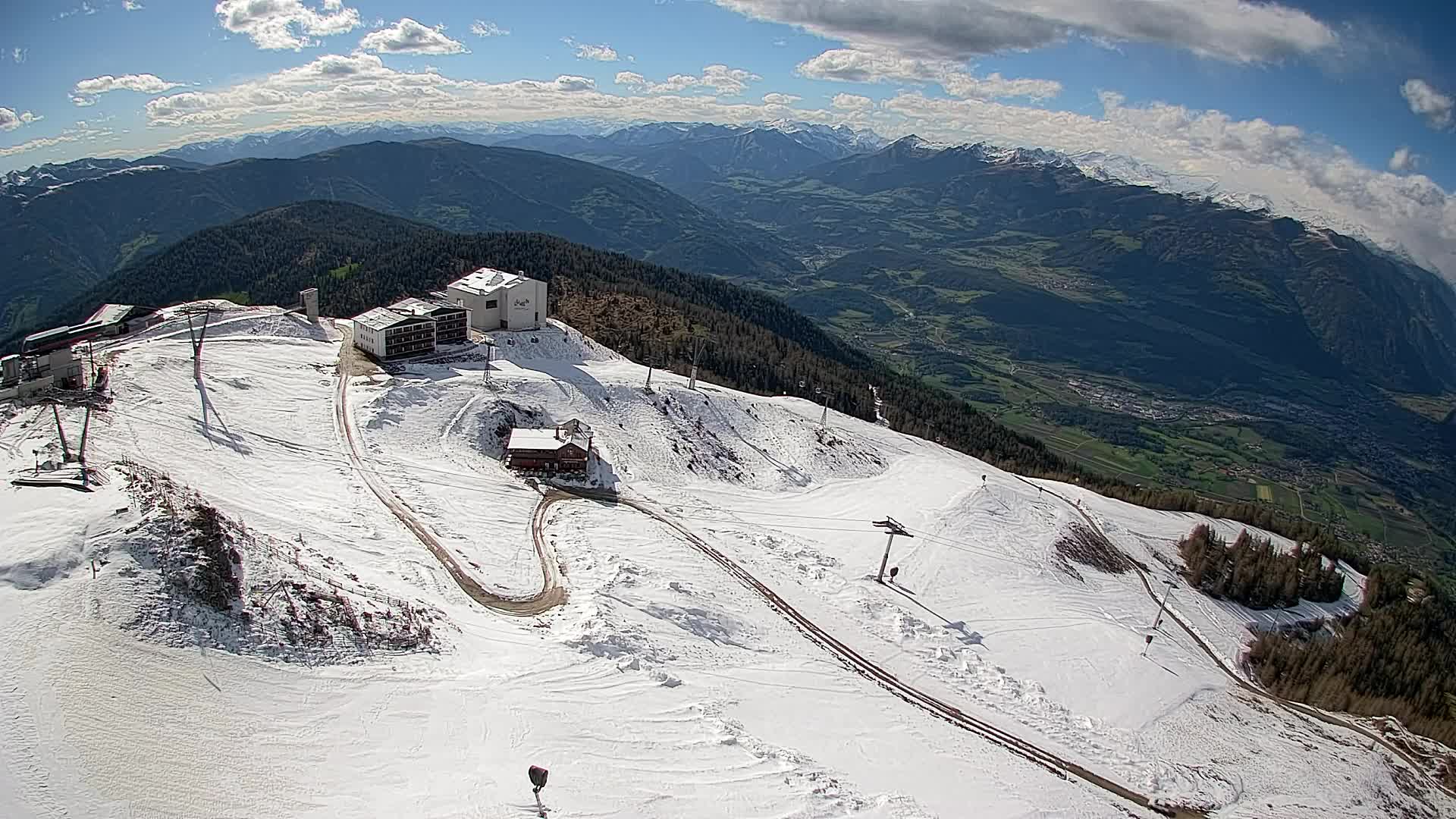 Station de ski Kronplatz sommet | vue sur Brunico