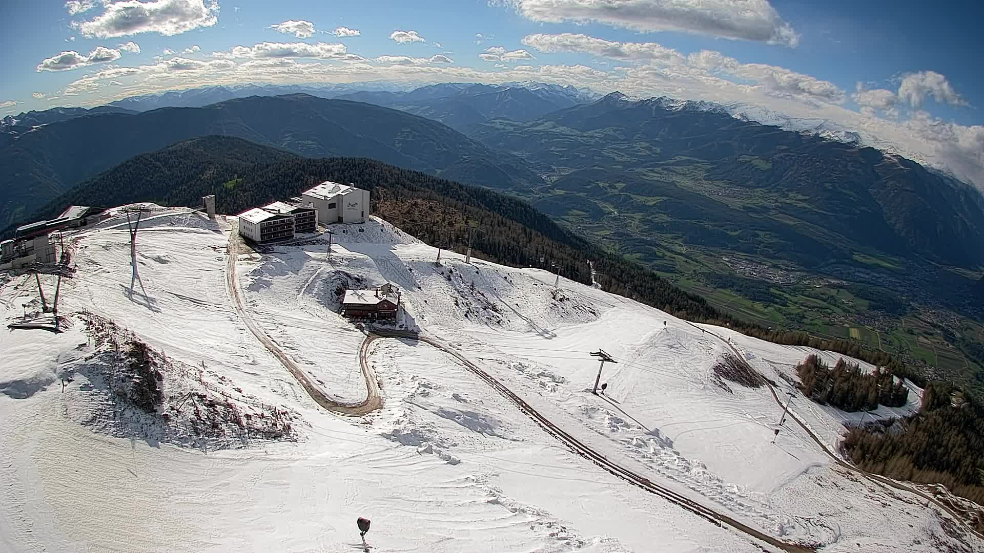 Skigebiet Kronplatz Gipfel | Blick auf Bruneck
