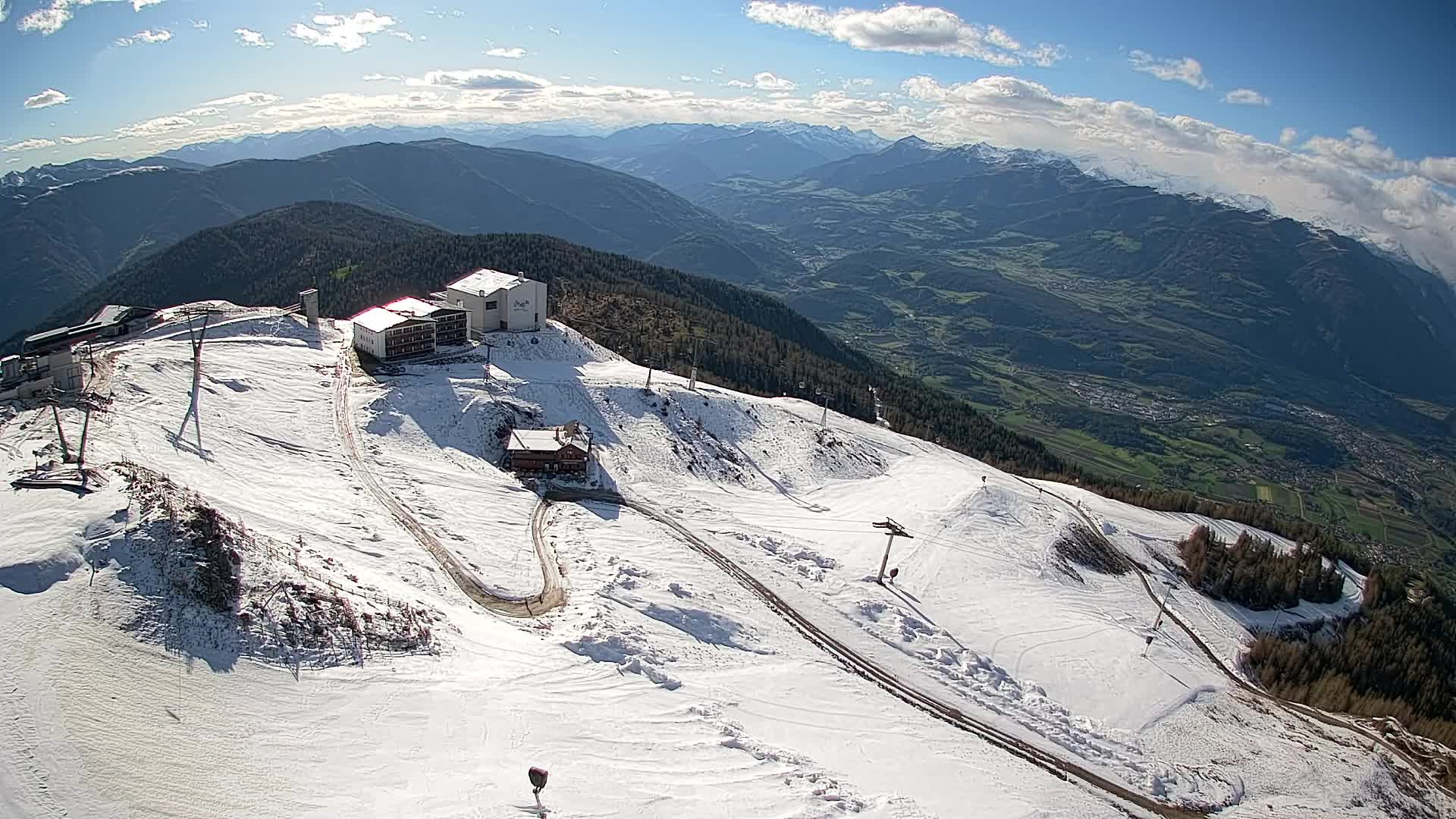 Station de ski Kronplatz sommet | vue sur Brunico
