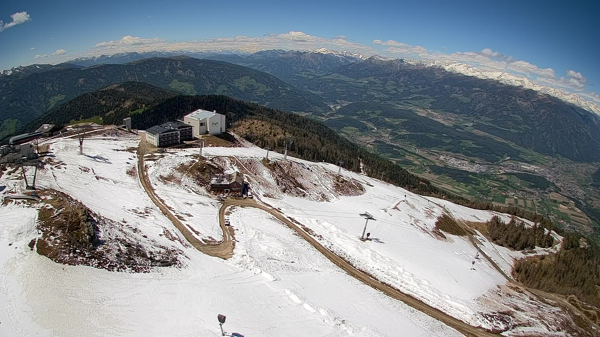 Station de ski Kronplatz sommet | vue sur Brunico