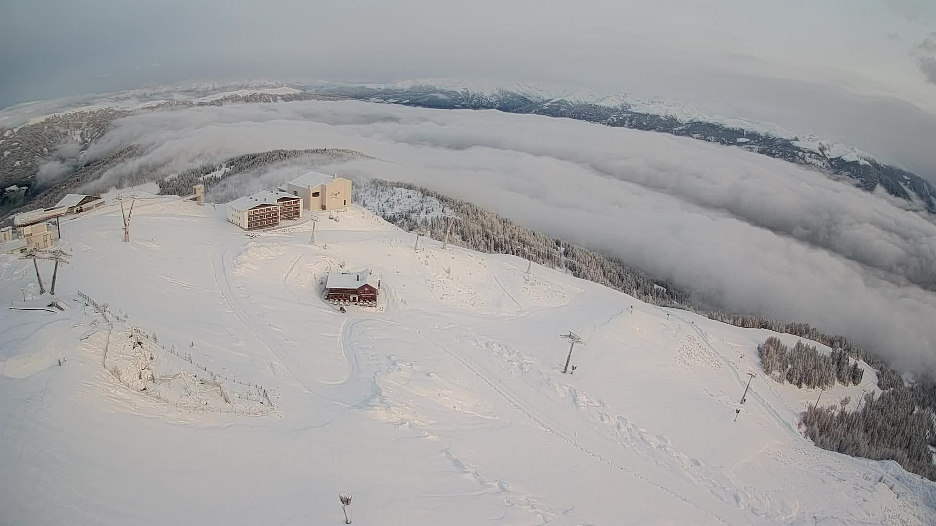 Kronplatz peak Ski resort | view to Bruneck