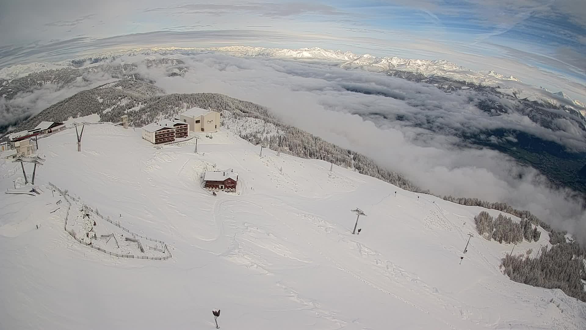 Kronplatz peak Ski resort | view to Bruneck