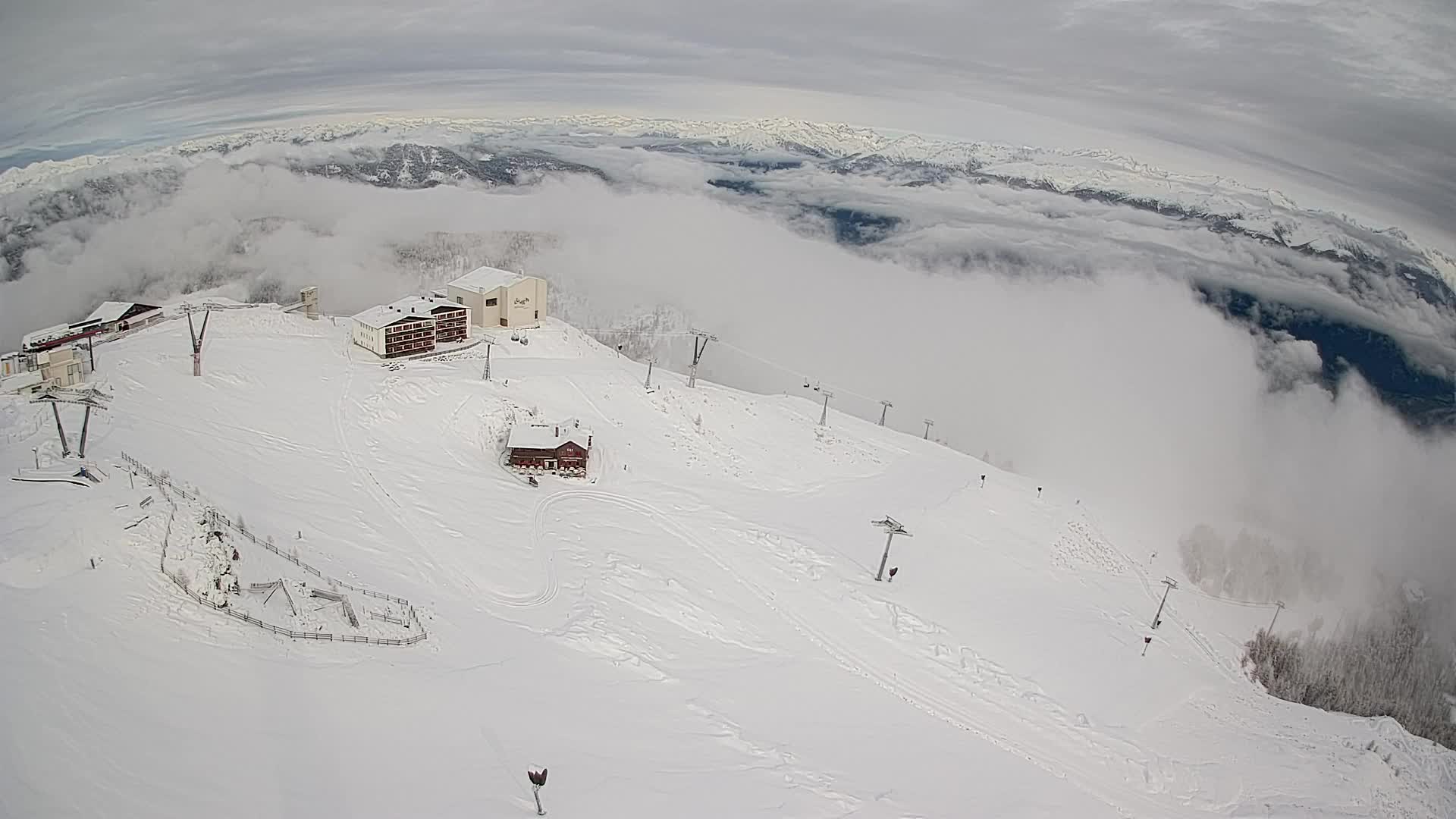 Smučišče Kronplatz – vrh | pogled na Bruneck