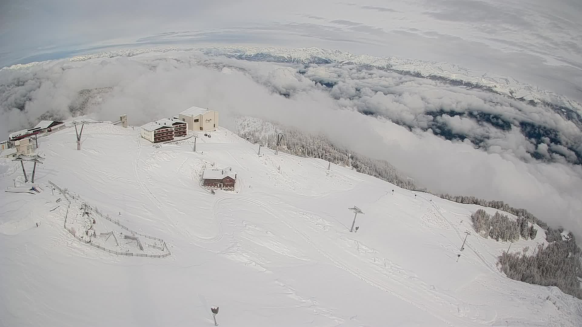 Skigebiet Kronplatz Gipfel | Blick auf Bruneck