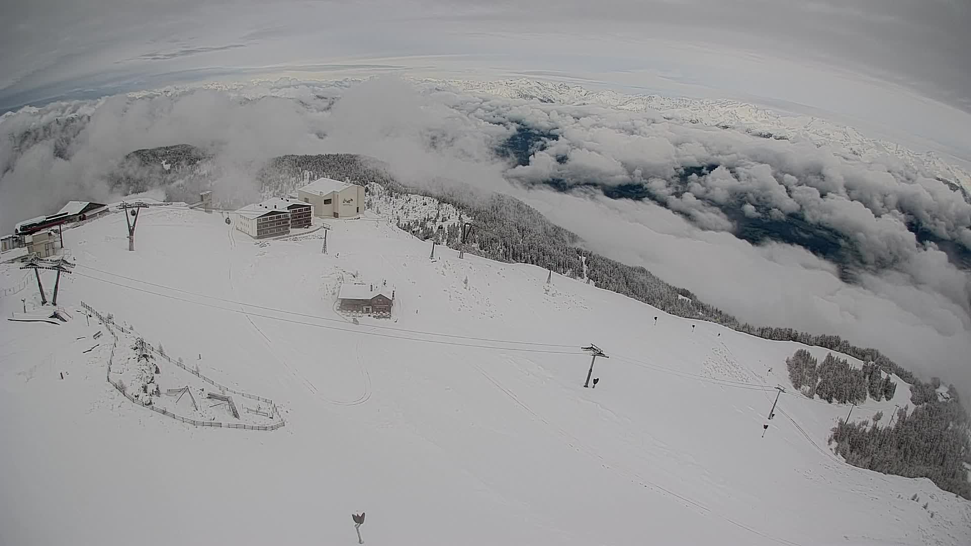 Smučišče Kronplatz – vrh | pogled na Bruneck
