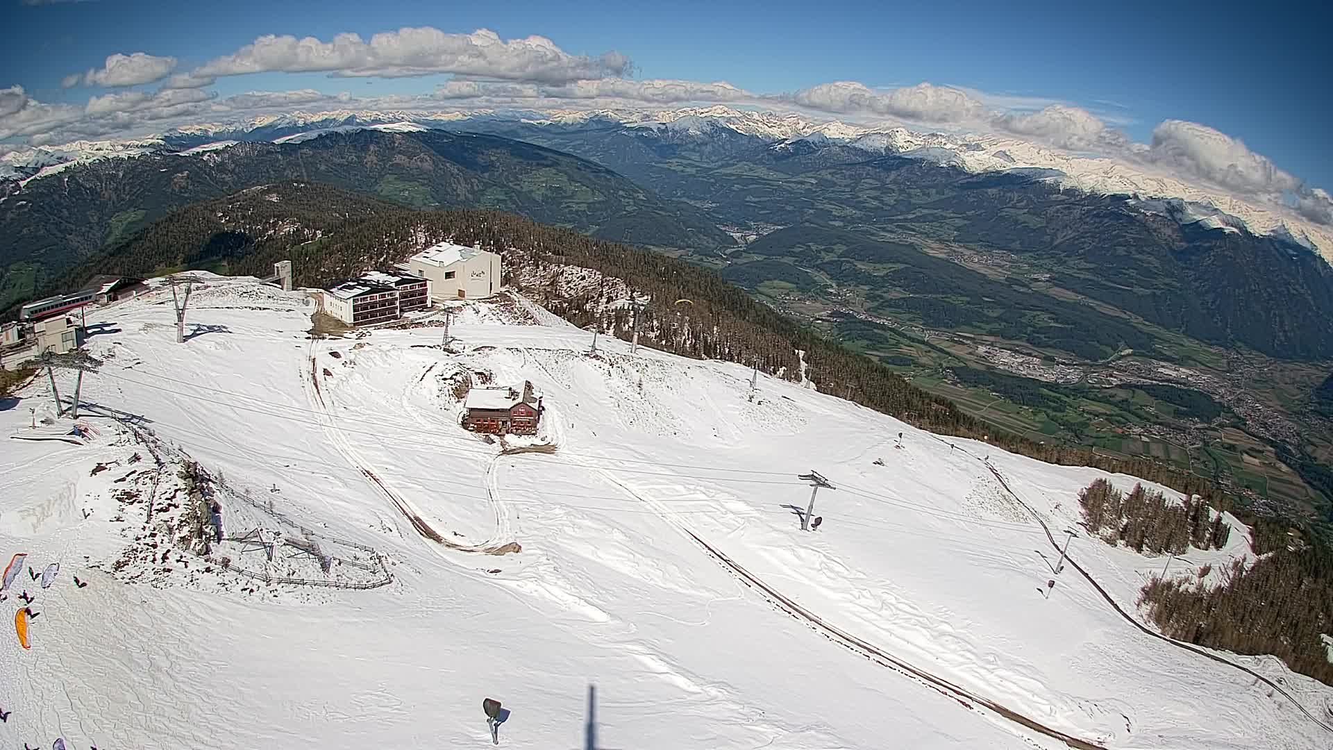 Station de ski Kronplatz sommet | vue sur Brunico