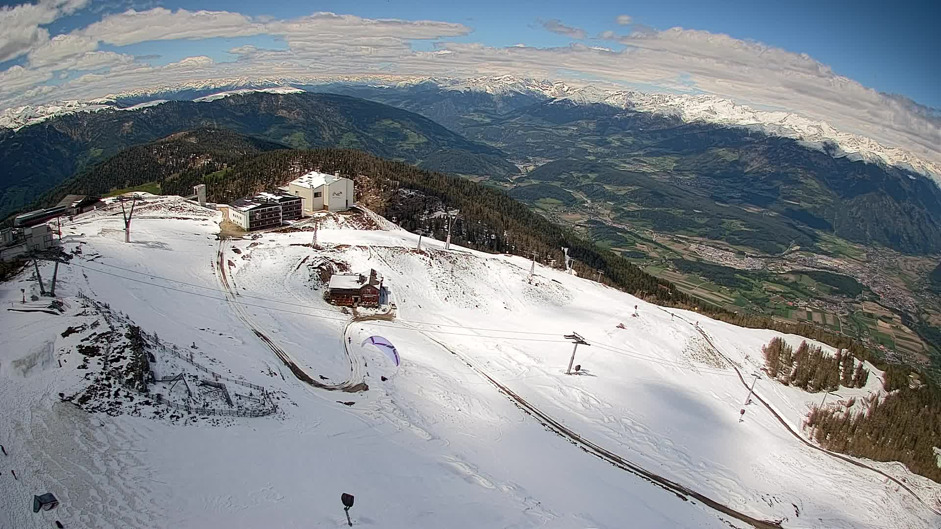 Kronplatz peak Ski resort | view to Bruneck