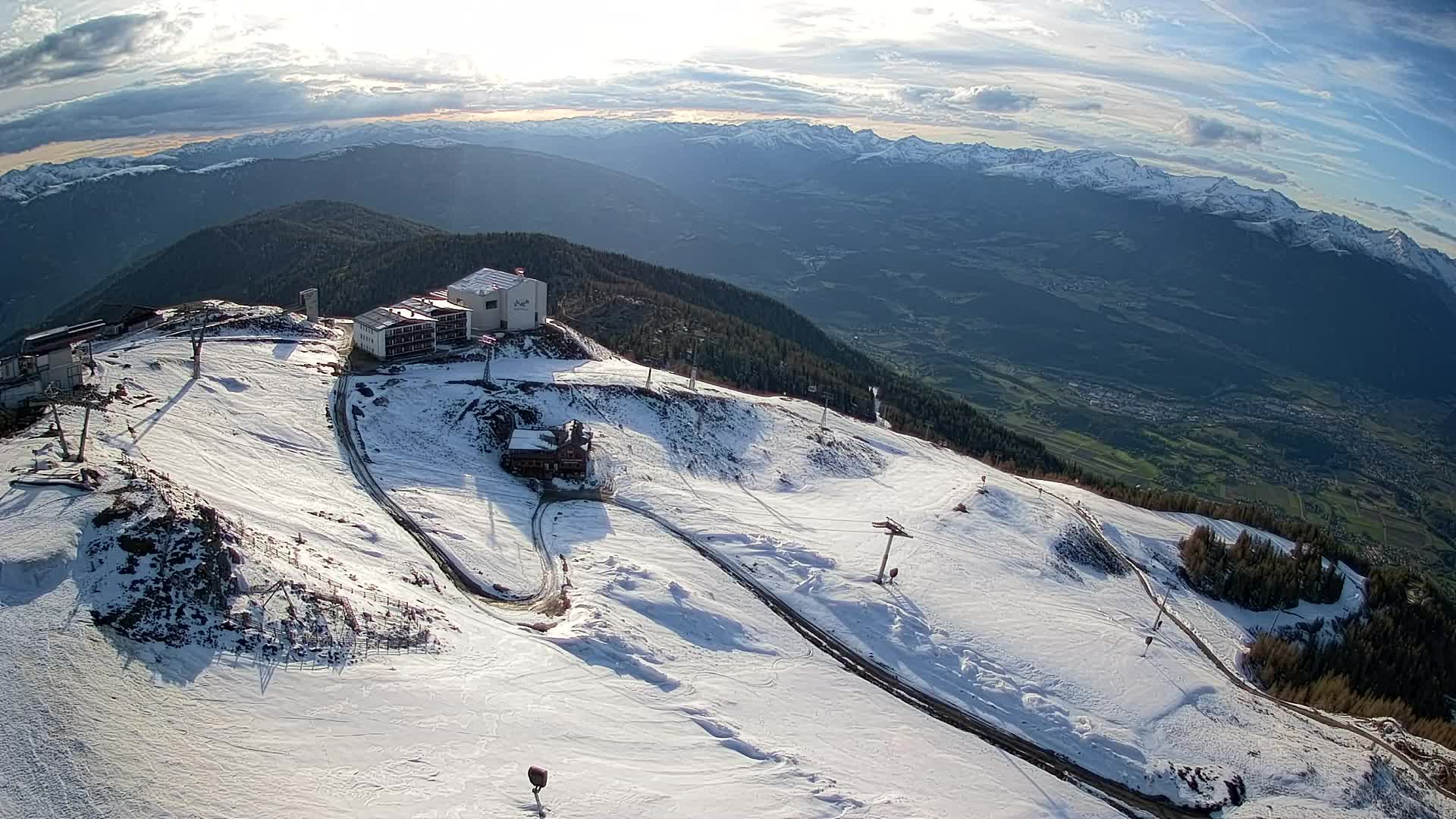 Skigebiet Kronplatz Gipfel | Blick auf Bruneck