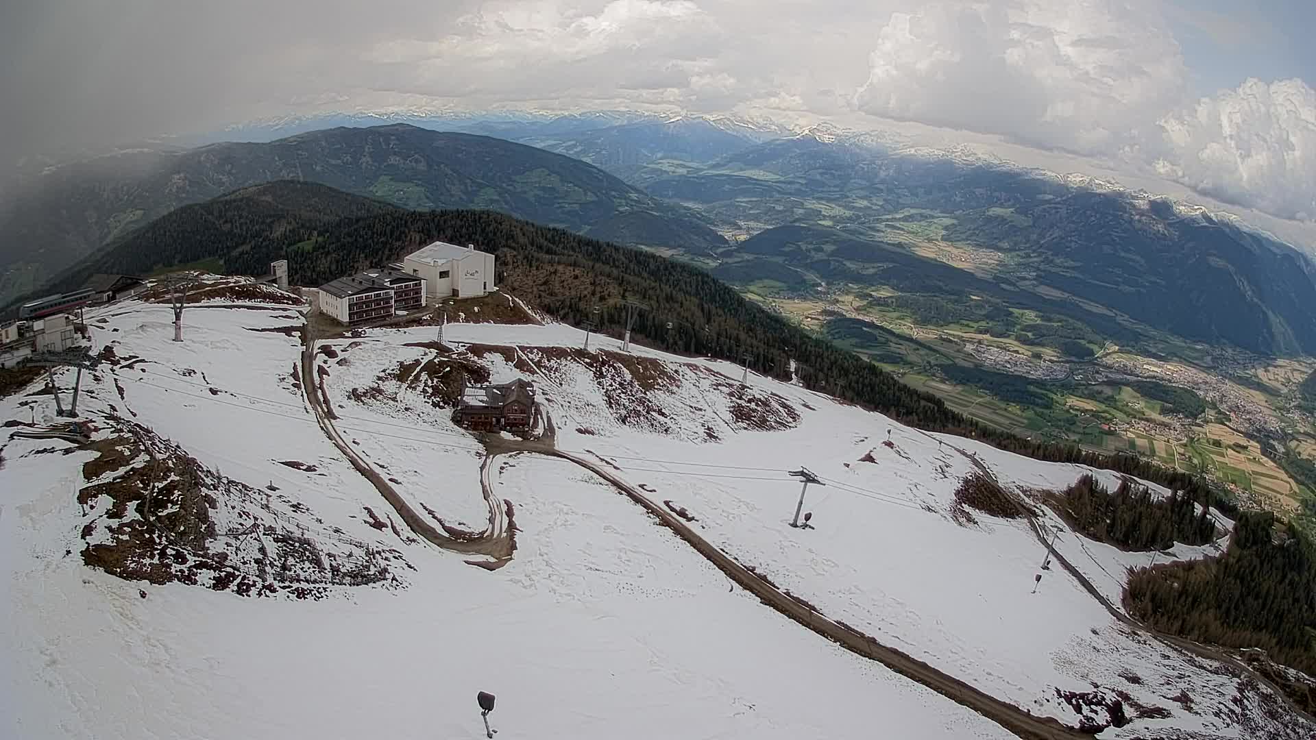 Kronplatz peak Ski resort | view to Bruneck