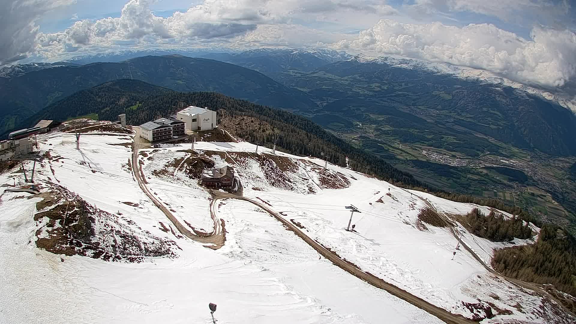 Skigebiet Kronplatz Gipfel | Blick auf Bruneck