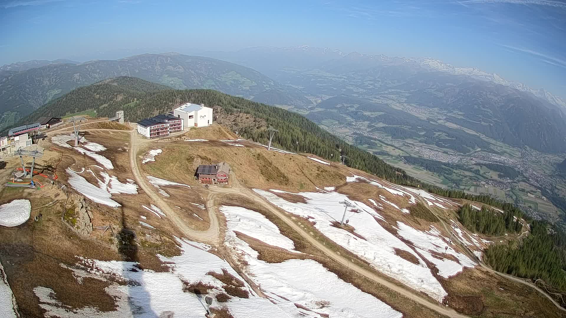 Skigebiet Kronplatz Gipfel | Blick auf Bruneck