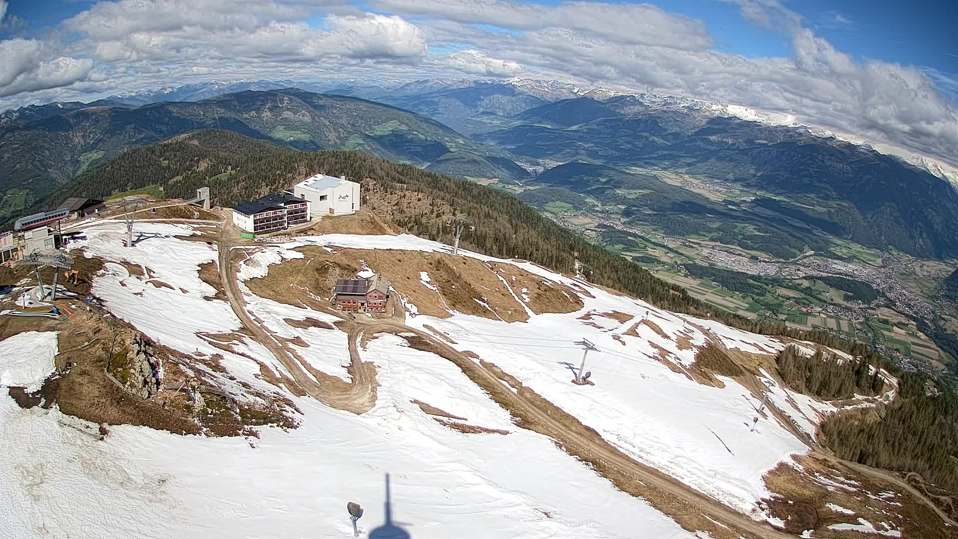 Skigebiet Kronplatz Gipfel | Blick auf Bruneck