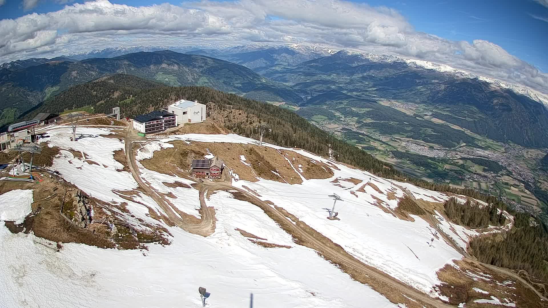 Station de ski Kronplatz sommet | vue sur Brunico