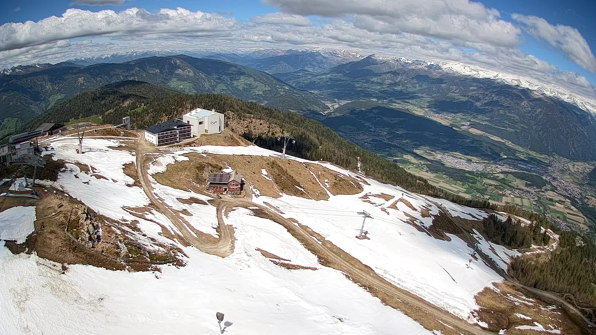 Skigebiet Kronplatz Gipfel | Blick auf Bruneck