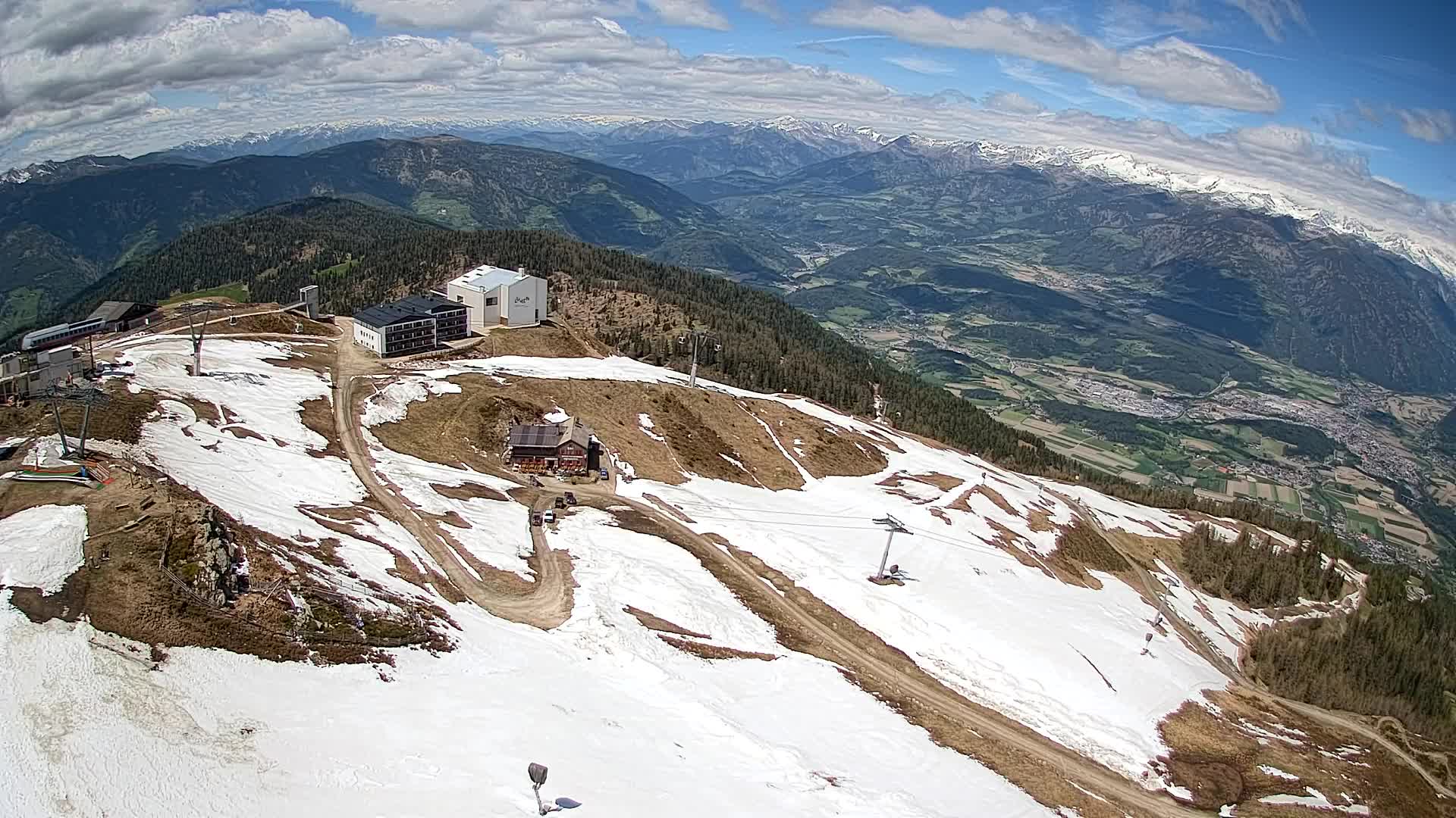 Station de ski Kronplatz sommet | vue sur Brunico
