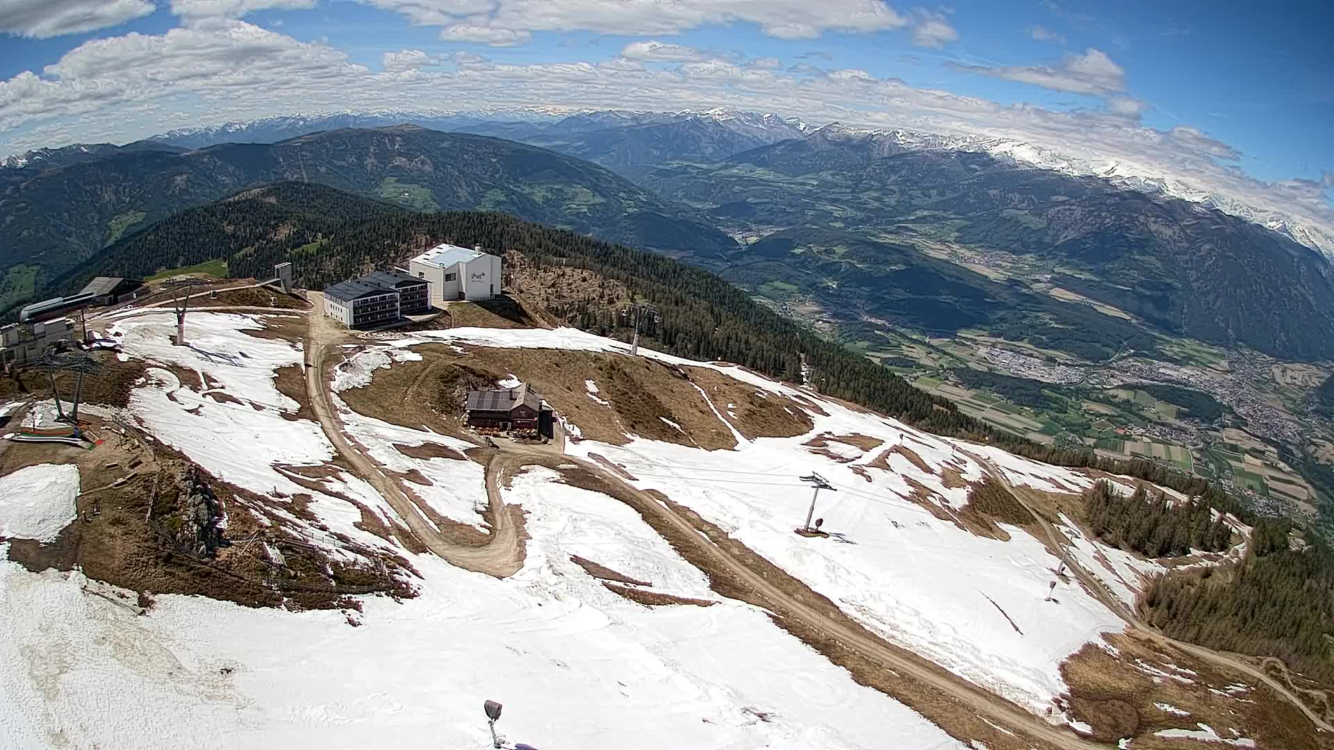 Skigebiet Kronplatz Gipfel | Blick auf Bruneck