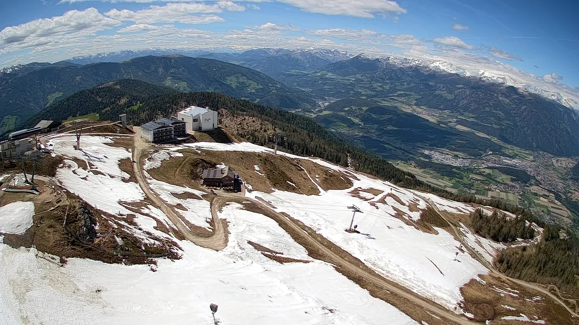 Station de ski Kronplatz sommet | vue sur Brunico