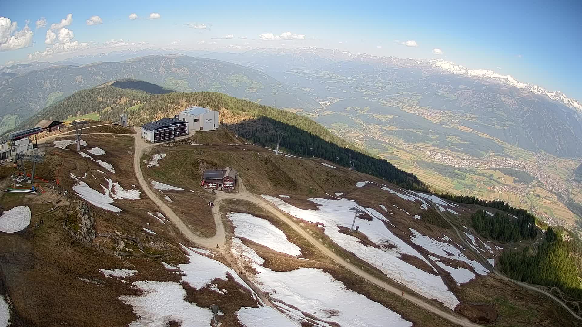Station de ski Kronplatz sommet | vue sur Brunico