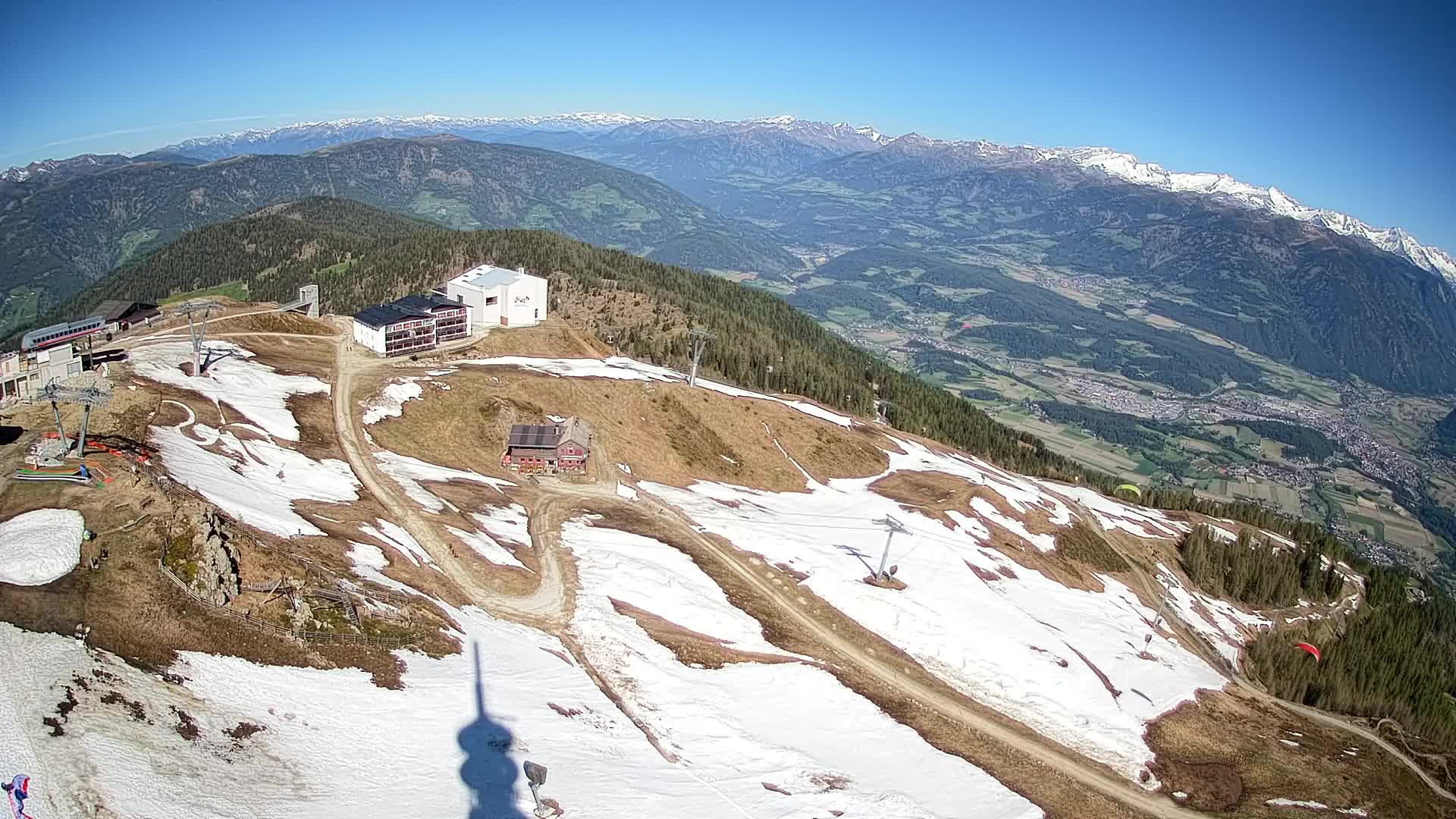 Skigebiet Kronplatz Gipfel | Blick auf Bruneck