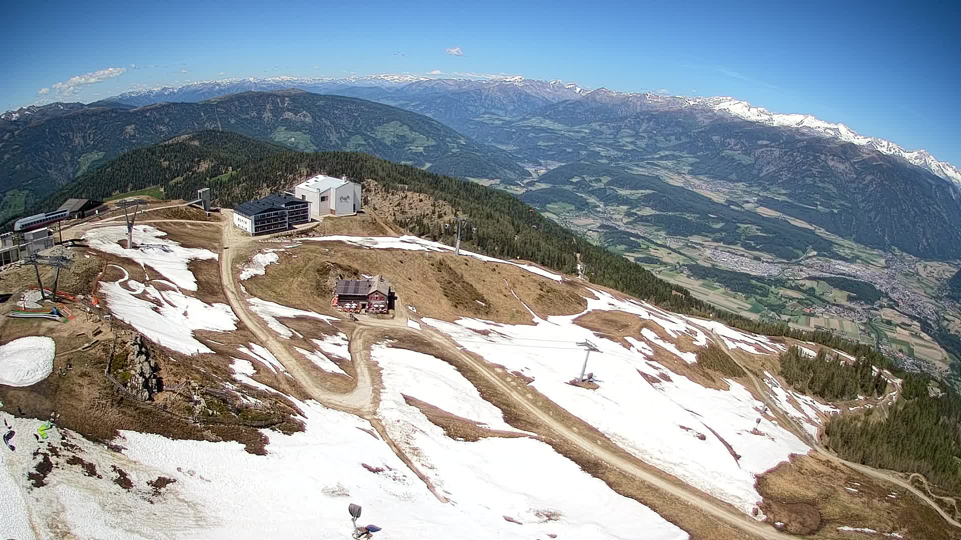 Skigebiet Kronplatz Gipfel | Blick auf Bruneck