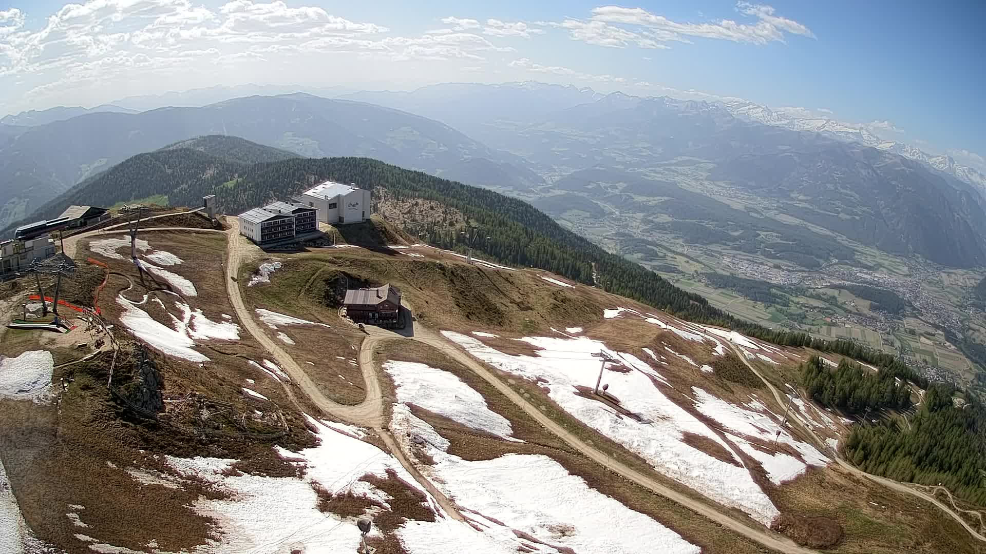 Station de ski Kronplatz sommet | vue sur Brunico