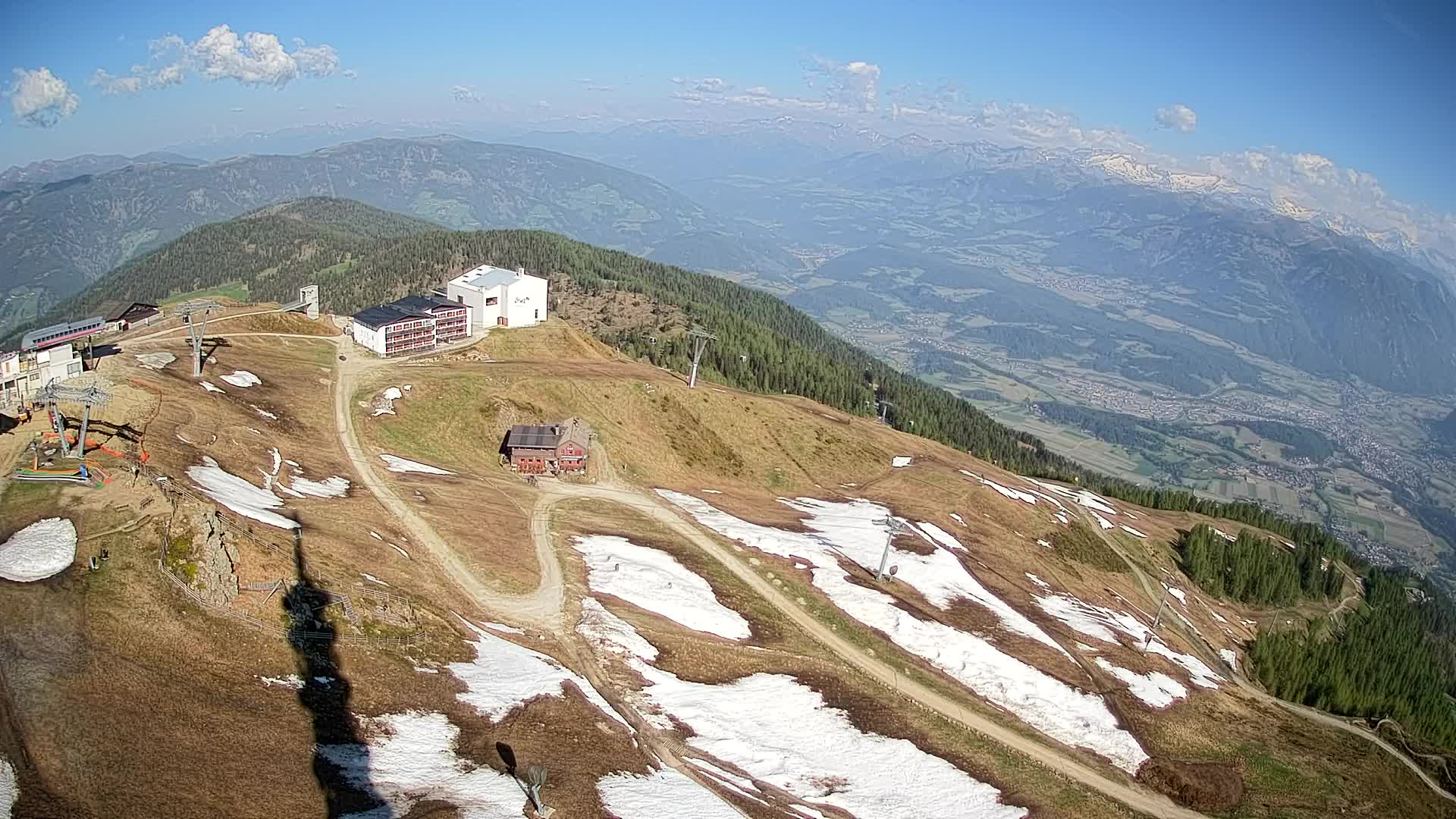 Skigebiet Kronplatz Gipfel | Blick auf Bruneck