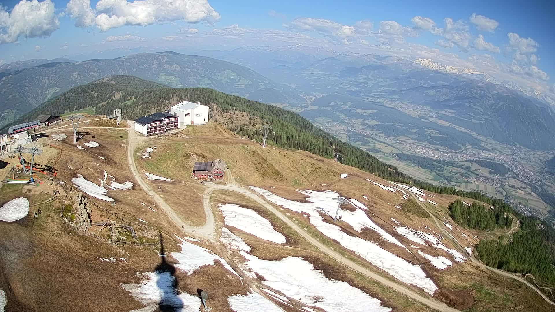 Skigebiet Kronplatz Gipfel | Blick auf Bruneck
