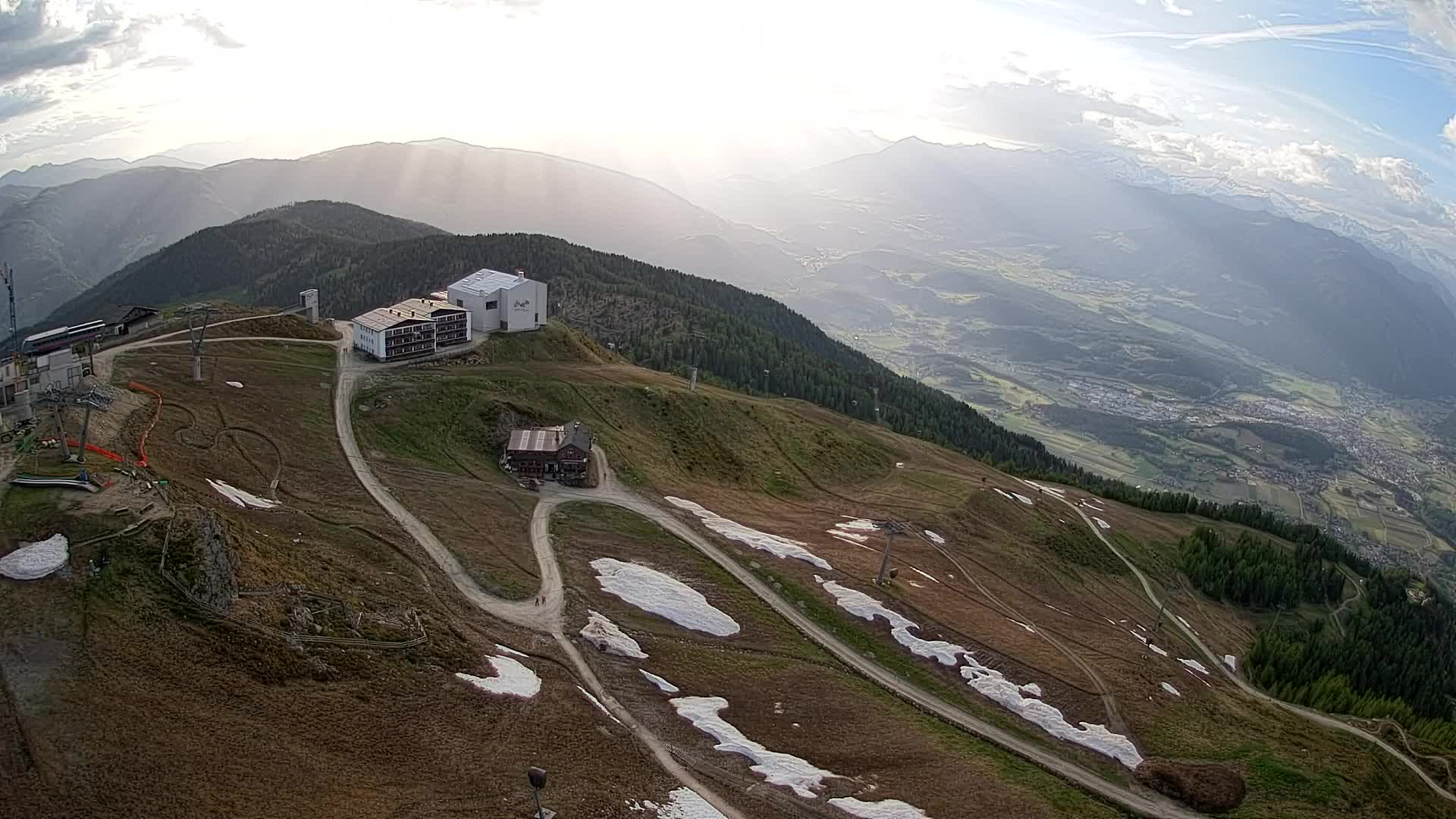 Station de ski Kronplatz sommet | vue sur Brunico