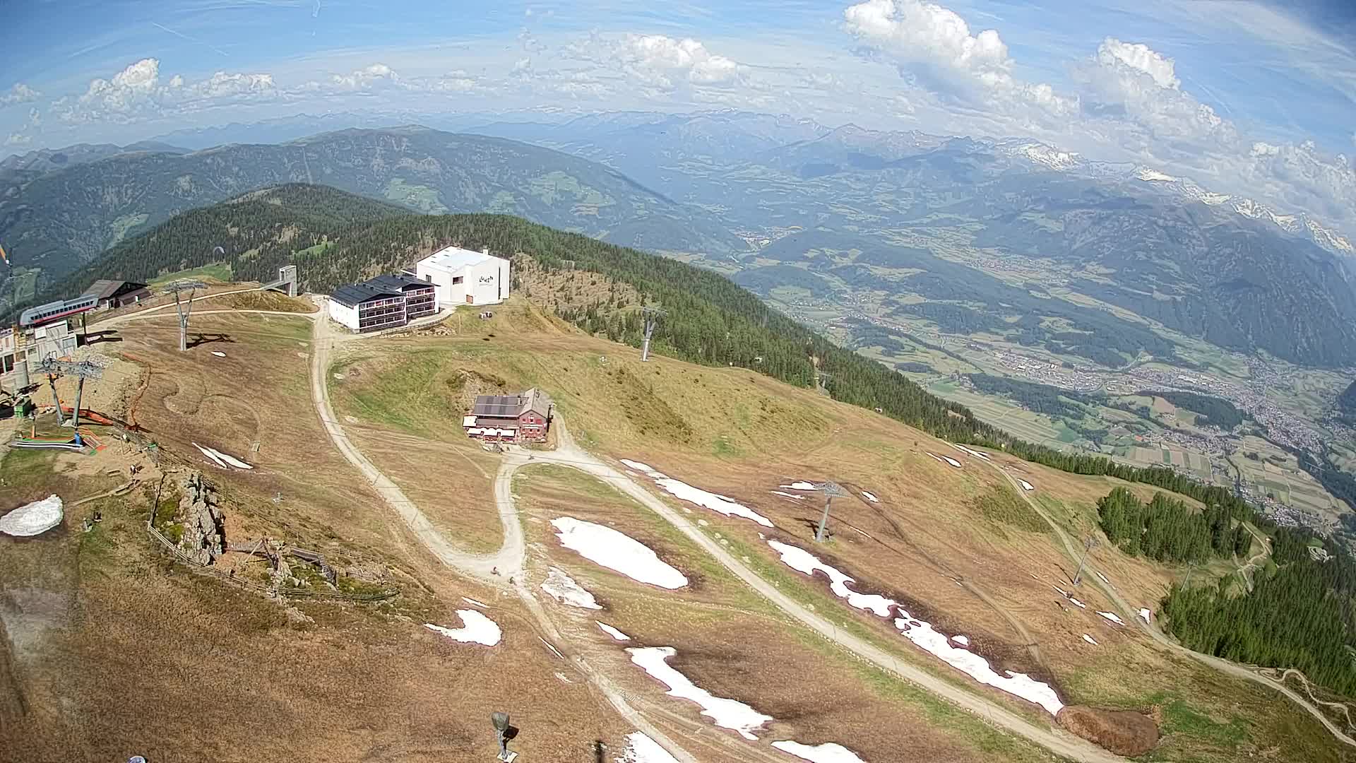 Station de ski Kronplatz sommet | vue sur Brunico