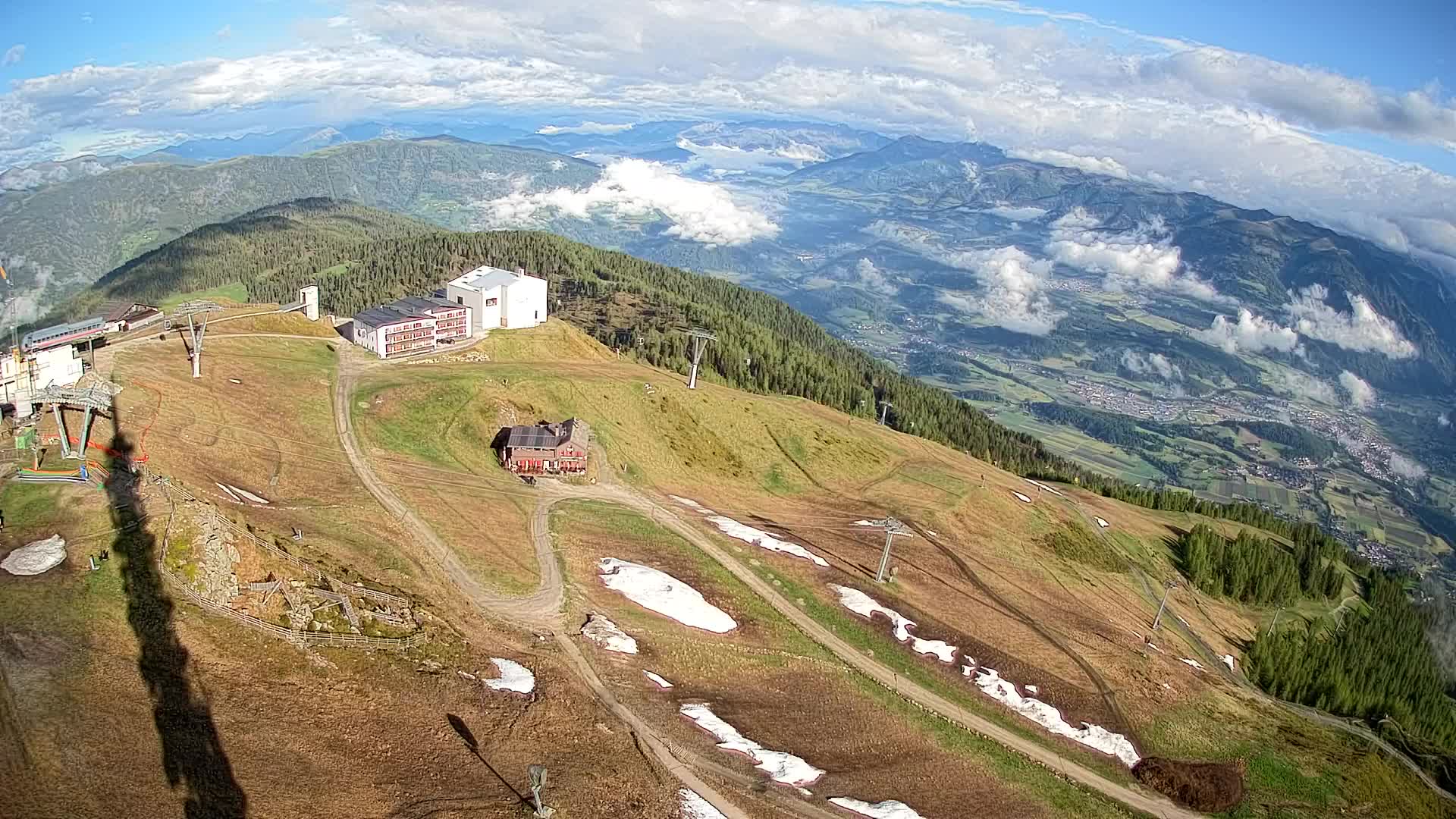 Station de ski Kronplatz sommet | vue sur Brunico