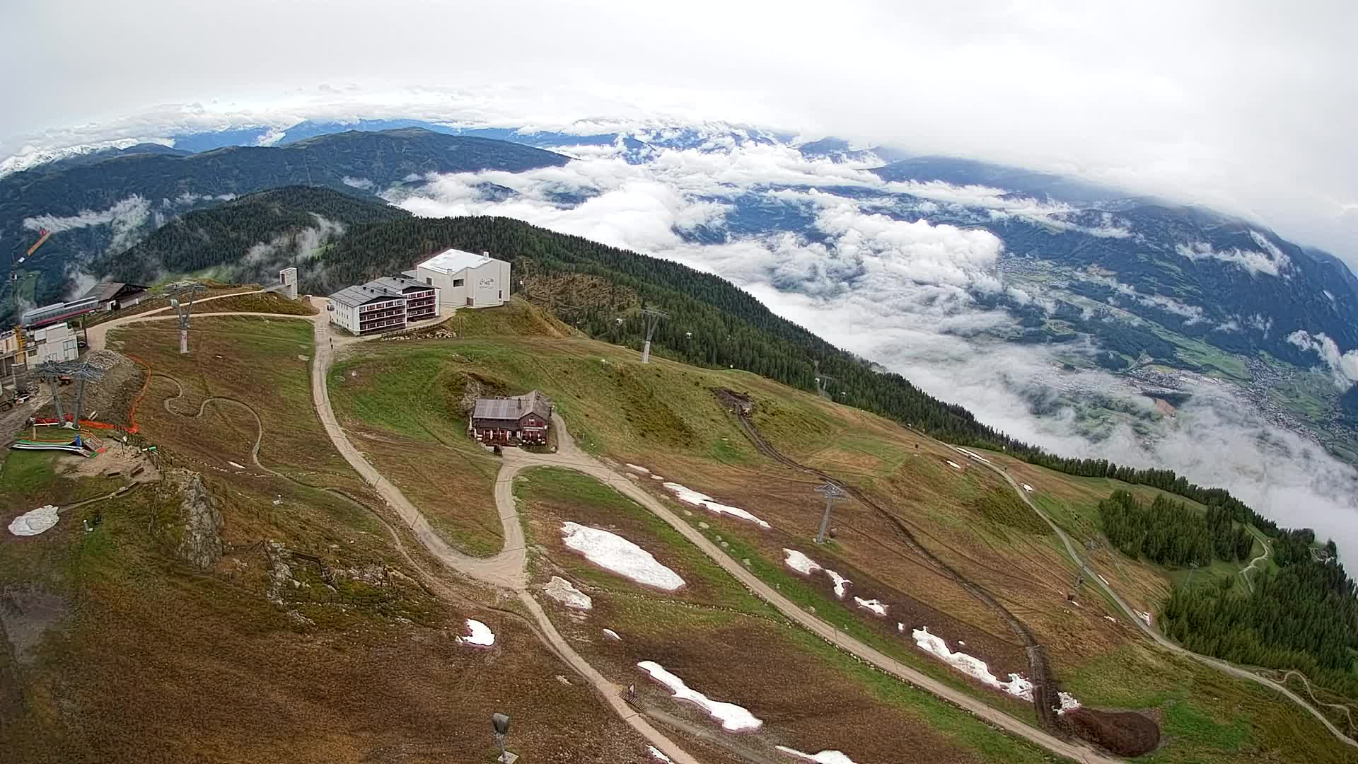 Kronplatz peak Ski resort | view to Bruneck