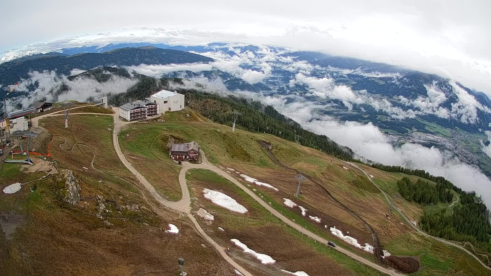 Station de ski Kronplatz sommet | vue sur Brunico