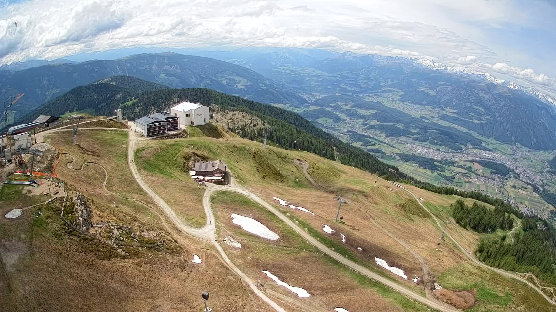 Station de ski Kronplatz sommet | vue sur Brunico