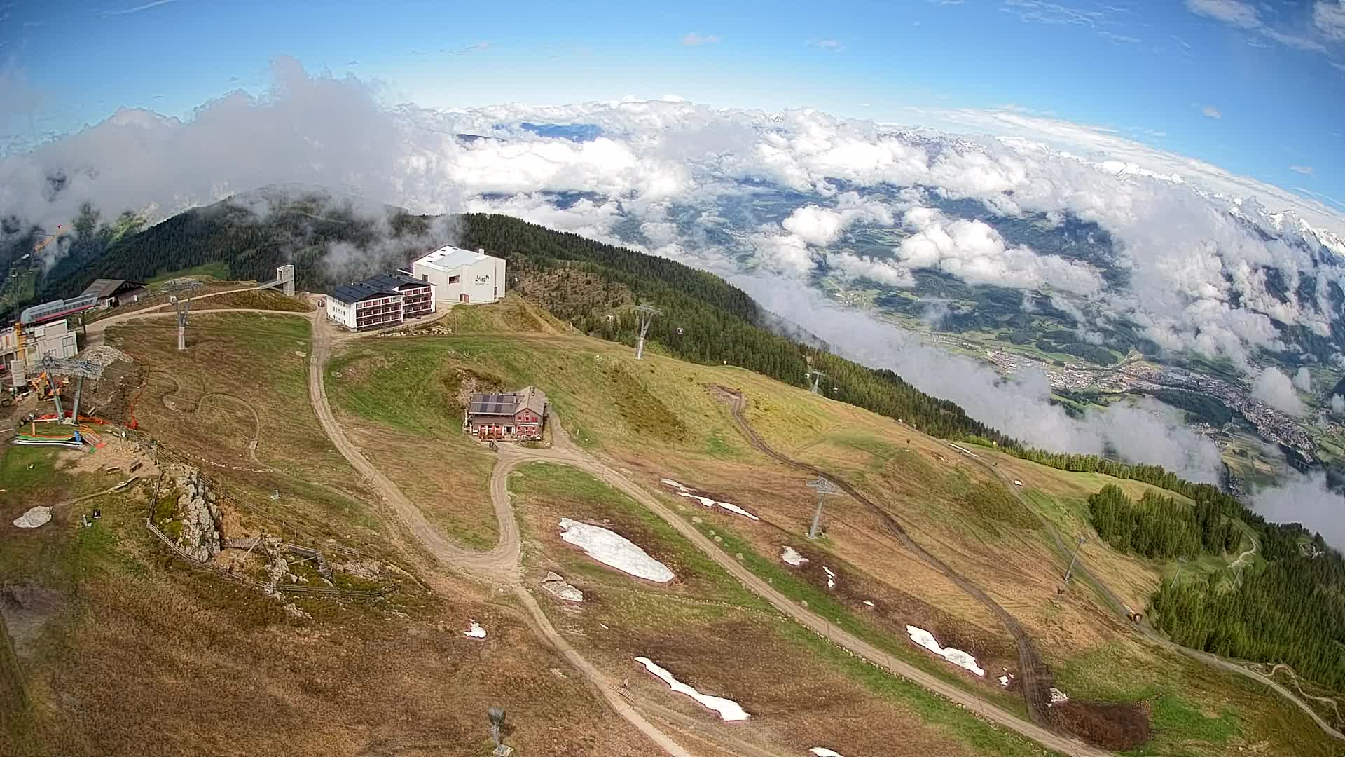 Kronplatz peak Ski resort | view to Bruneck