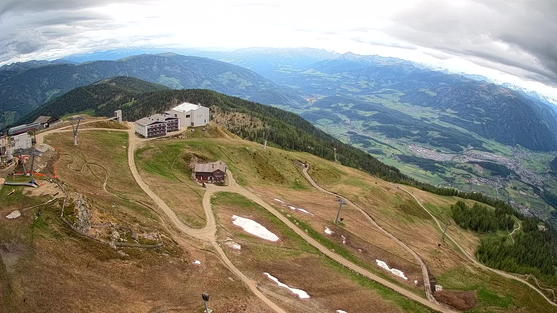 Kronplatz peak Ski resort | view to Bruneck