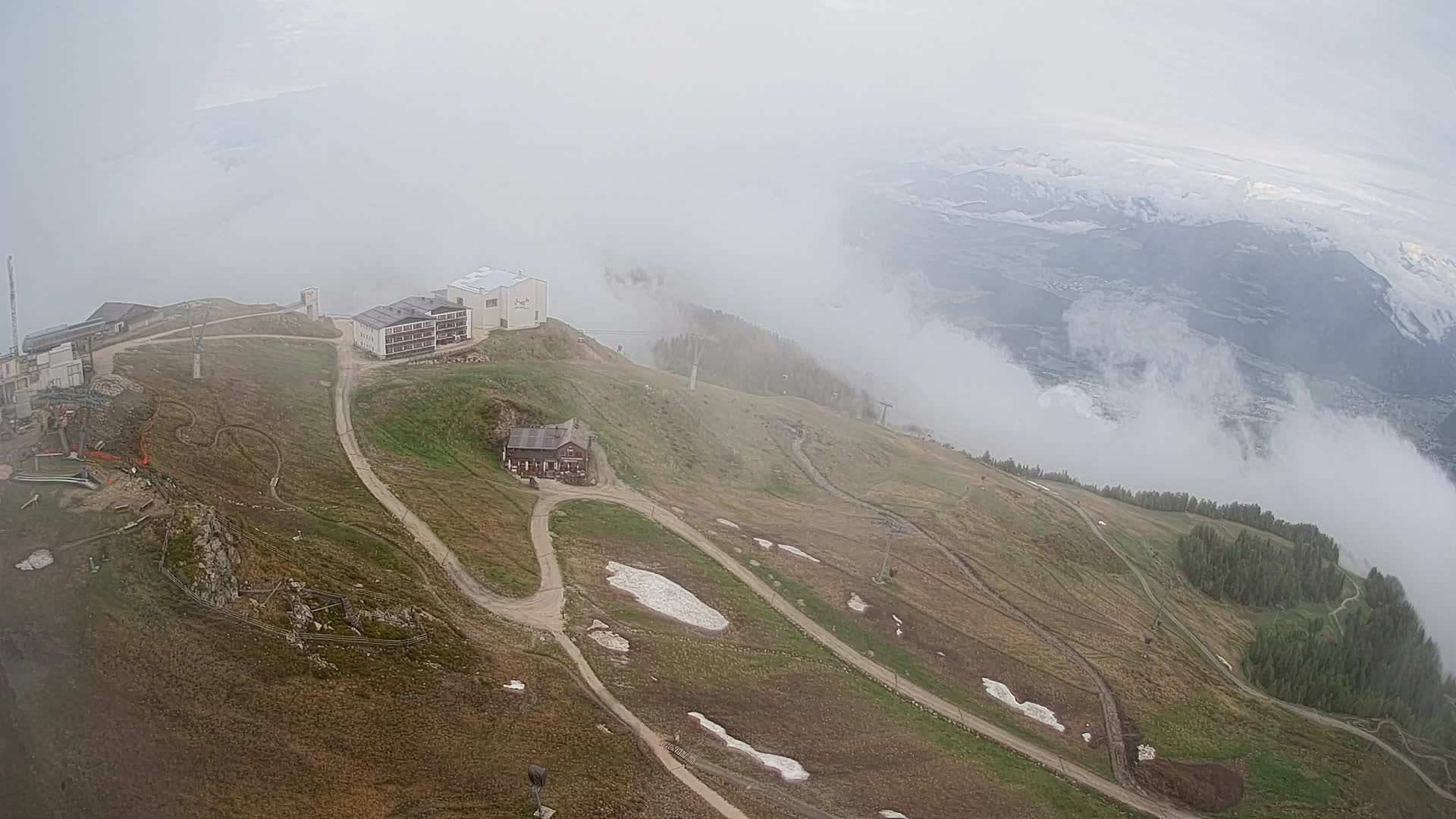 Station de ski Kronplatz sommet | vue sur Brunico