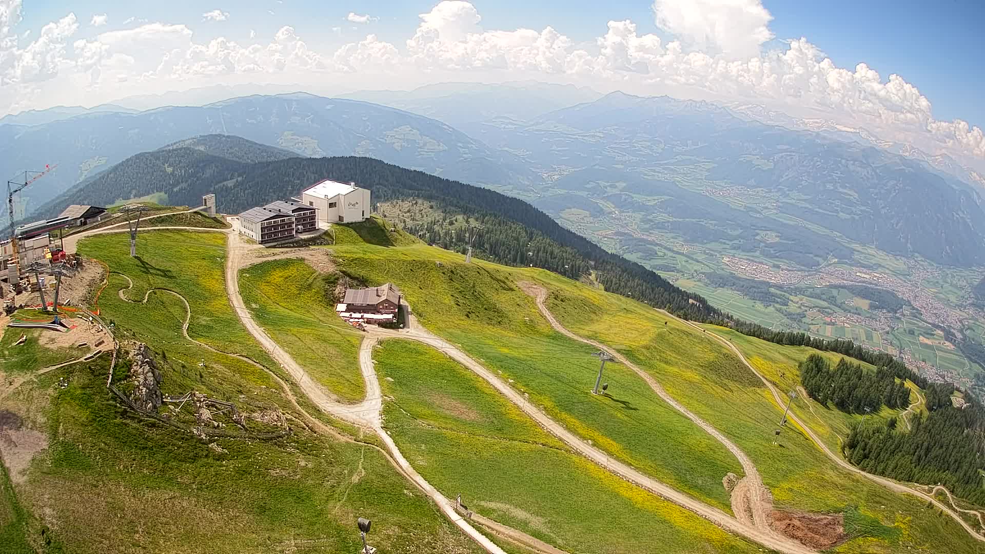 Station de ski Kronplatz sommet | vue sur Brunico
