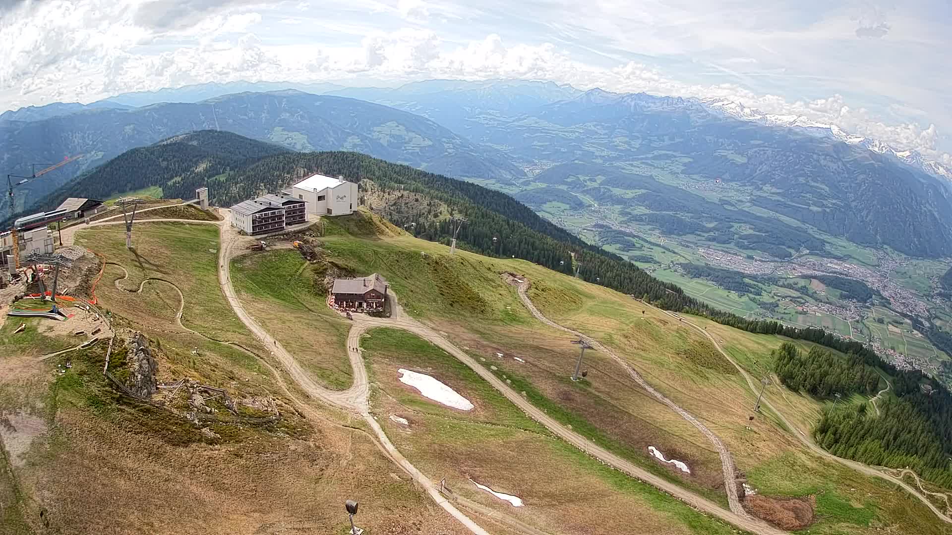 Skigebiet Kronplatz Gipfel | Blick auf Bruneck