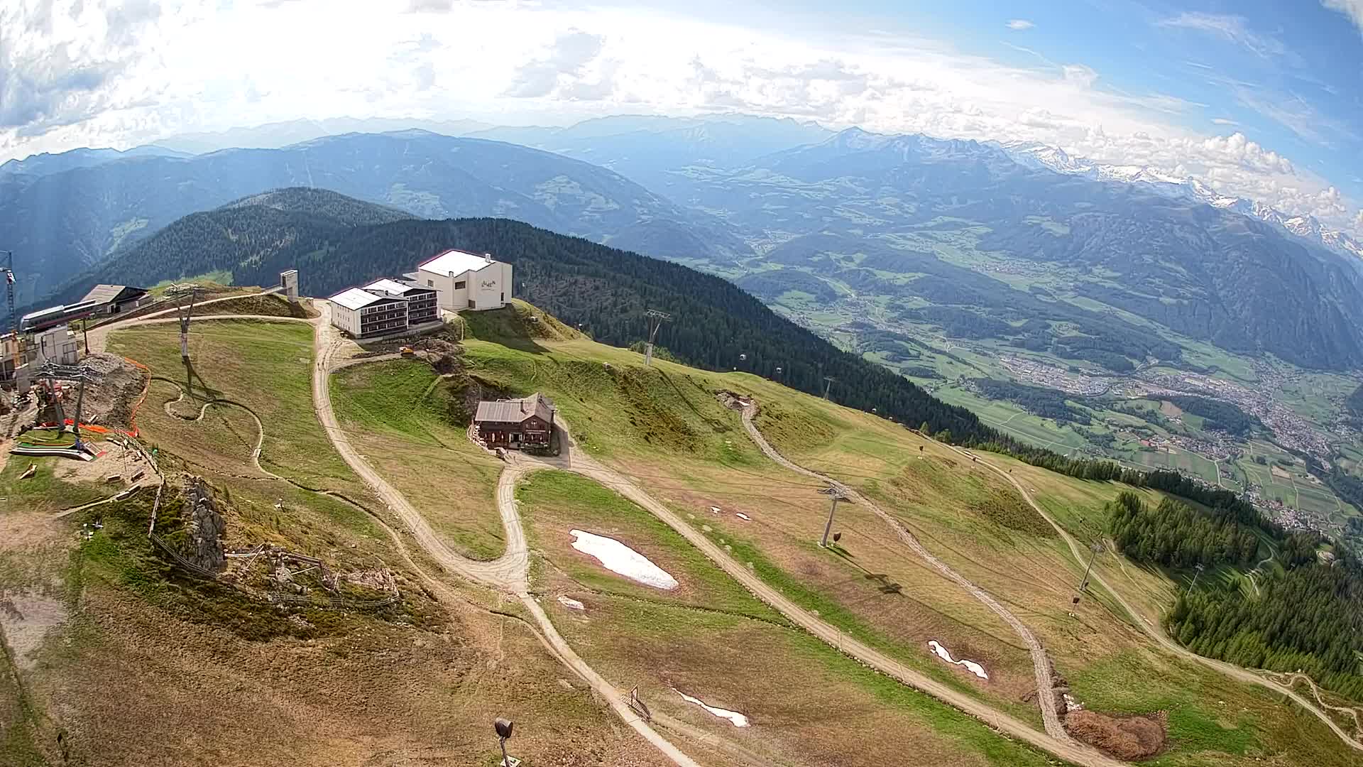 Skigebiet Kronplatz Gipfel | Blick auf Bruneck