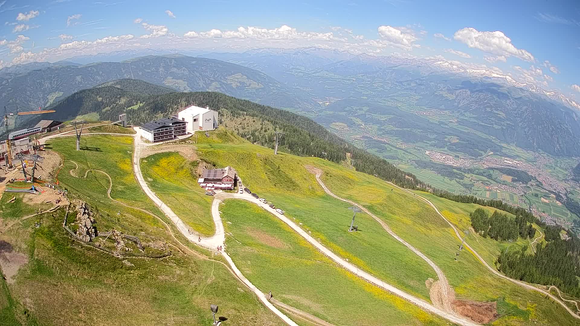 Kronplatz peak Ski resort | view to Bruneck