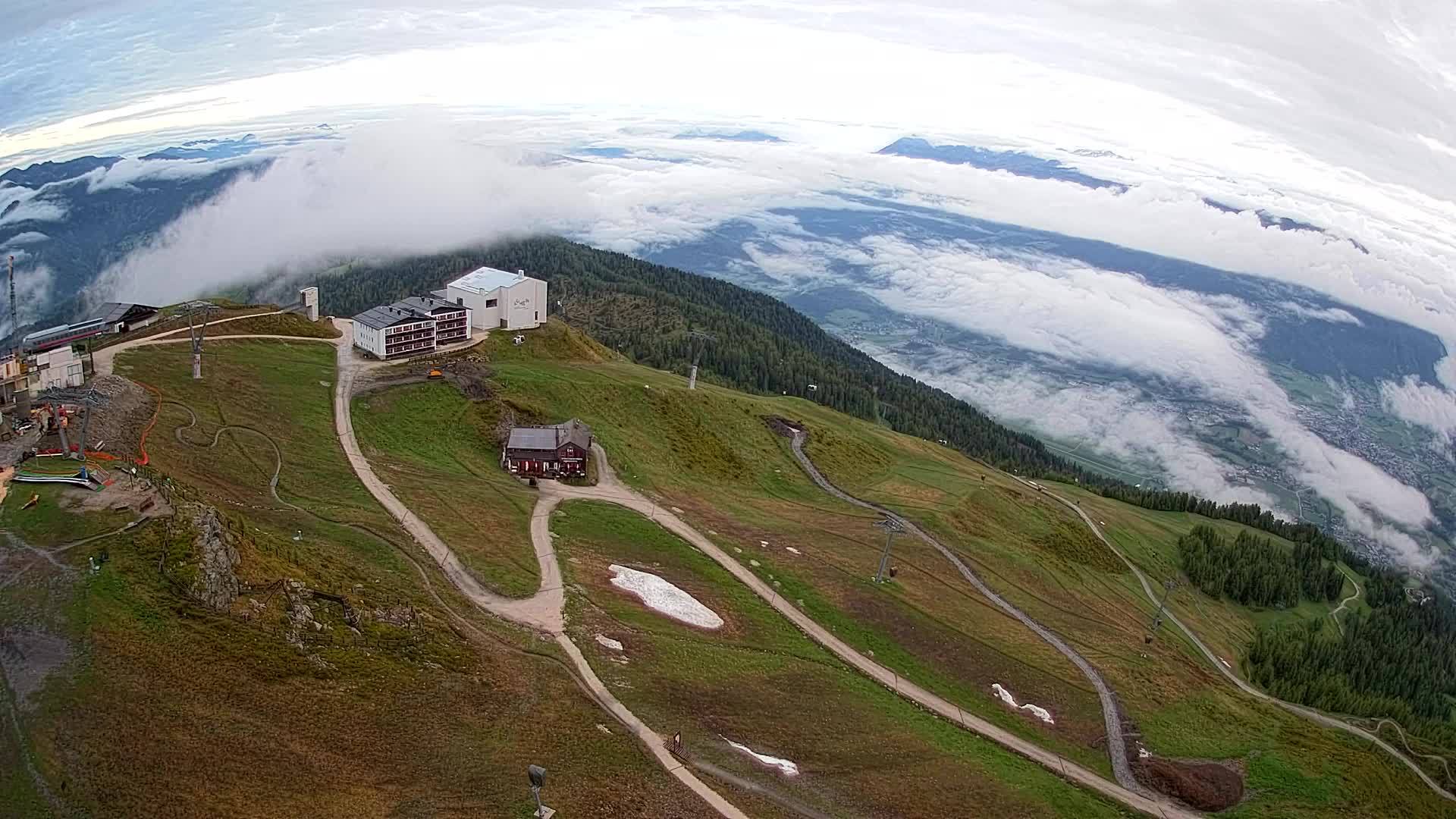 Kronplatz peak Ski resort | view to Bruneck