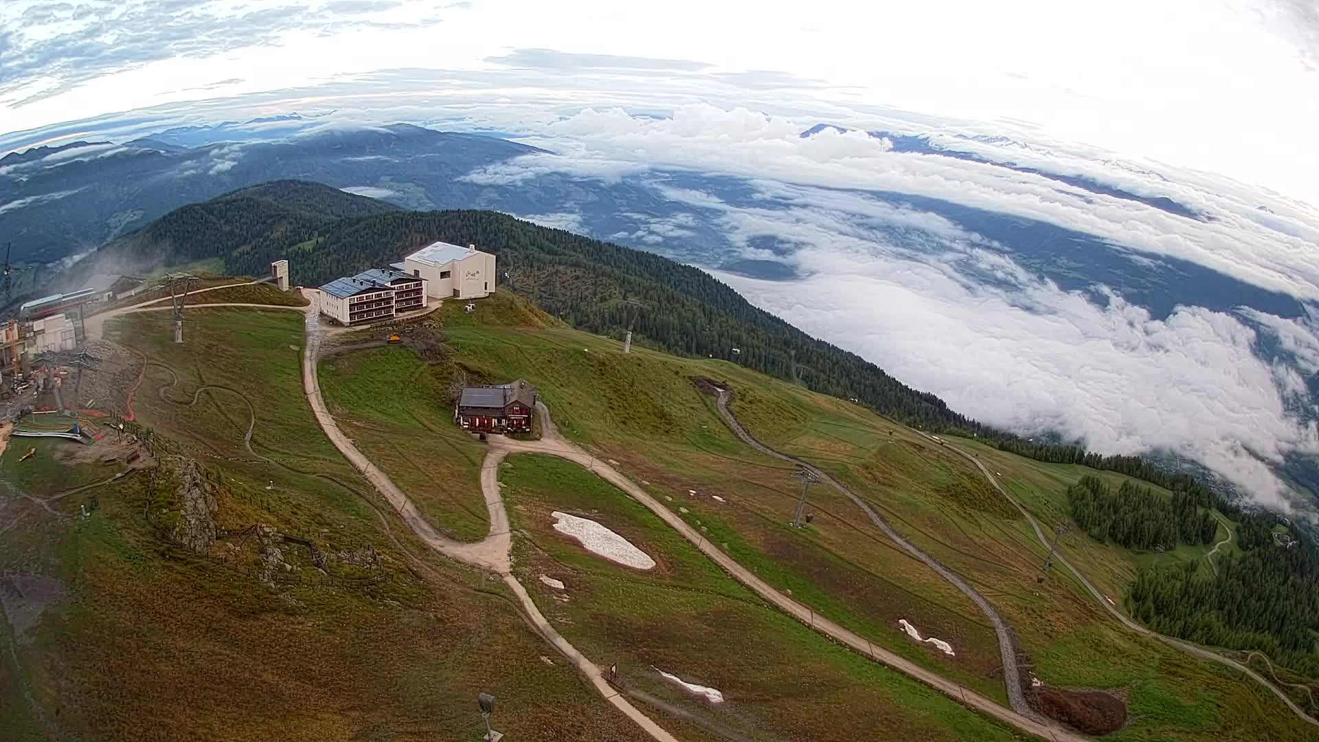 Kronplatz peak Ski resort | view to Bruneck