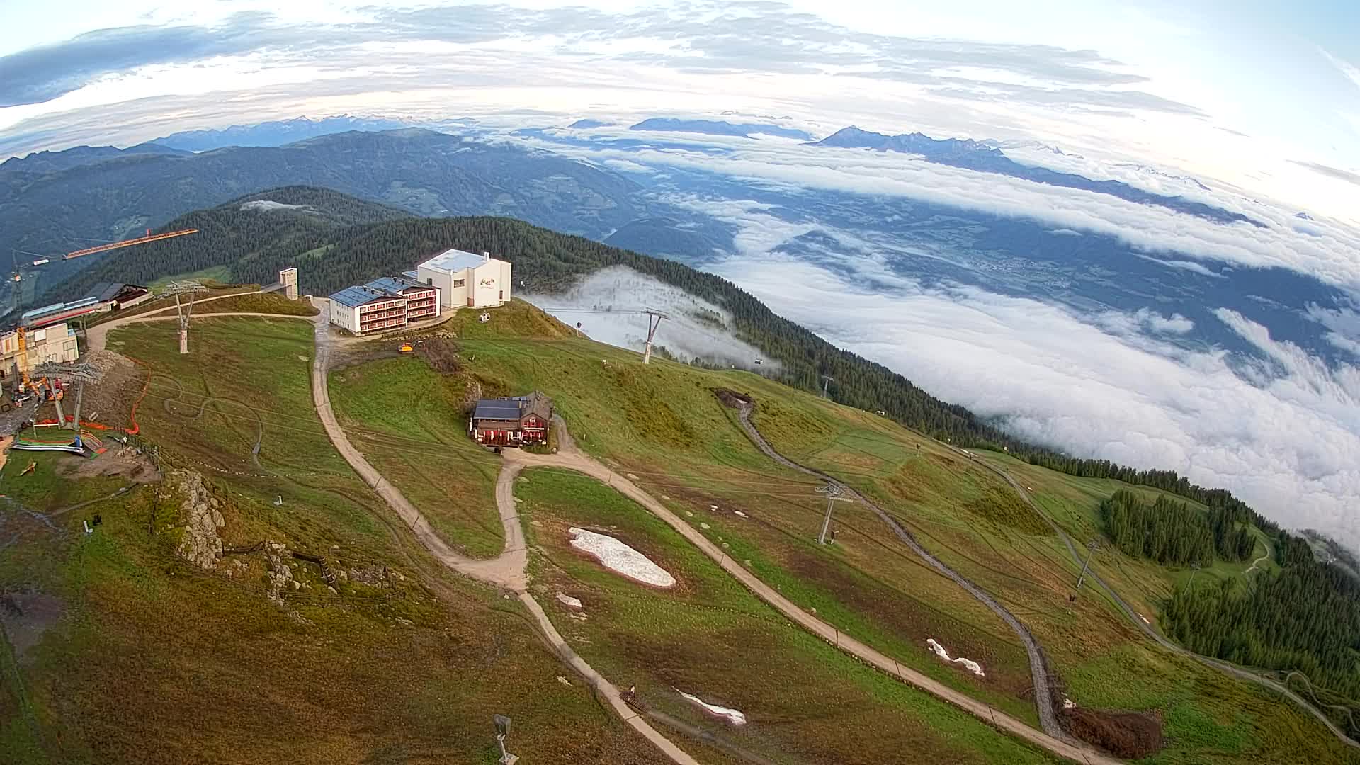 Kronplatz peak Ski resort | view to Bruneck