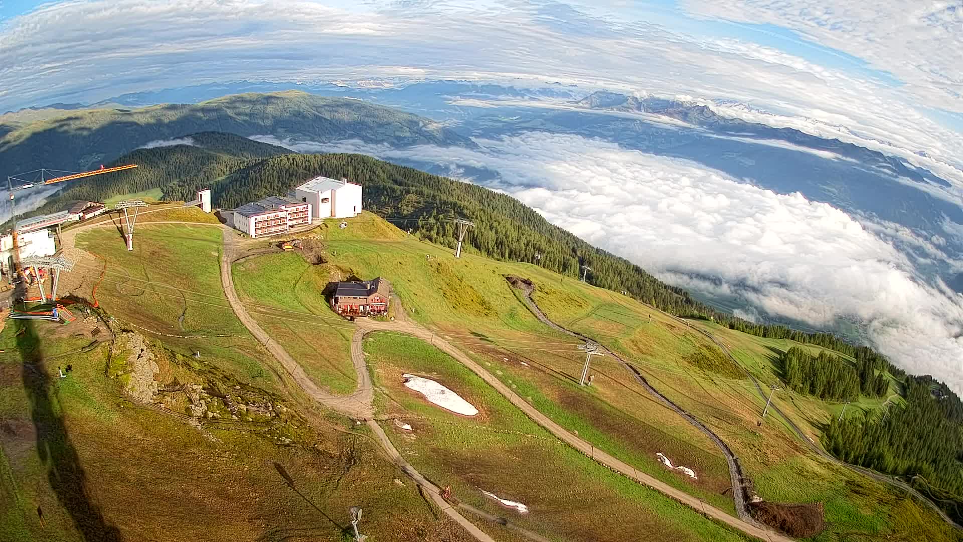 Skigebiet Kronplatz Gipfel | Blick auf Bruneck