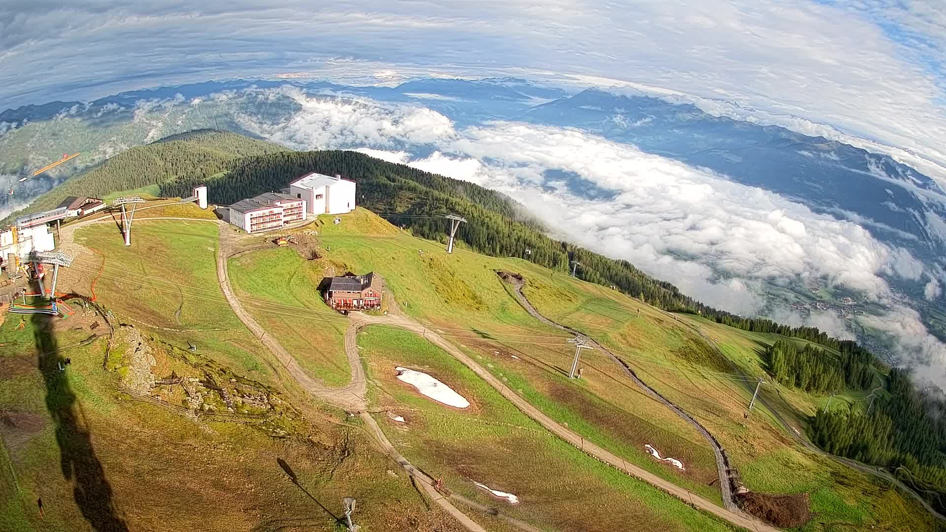 Skigebiet Kronplatz Gipfel | Blick auf Bruneck