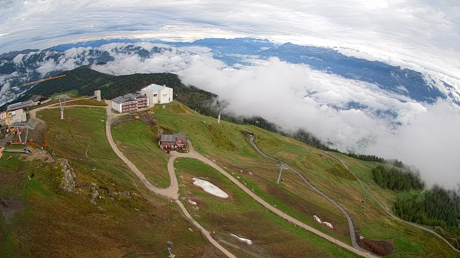 Station de ski Kronplatz sommet | vue sur Brunico